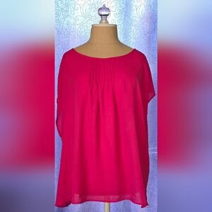 Torrid Crinkle Gauze Button Front Peasant Top